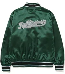 HUF Crackerjack Satin Baseball Jacket Forest Green M ジャケット スタジャン 送料無料のサムネイル
