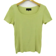 アンタイトル ニット トップス 半袖 セーター 日本製 大きいサイズ レディース 4サイズ 黄緑 UNTITLED 【中古】