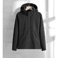 ☆ ブラック ☆ XLサイズ ☆ ジャケット フード付き 長袖 レディース pmyjacket31 ジャケット フード付き 長袖 ウインドブレーカー コート マウンテンパーカー 作業服 登山ウェア レディース メンズ 無地 防風 防寒