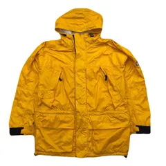 NAUTICA ノーティカ コンプレッション マウンテンパーカーナイロンジャケット レインウェア イエローオレンジ S アウトドア 古着■S4193