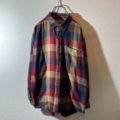 HOBBS CREEK チェック柄長袖フランネルシャツ L