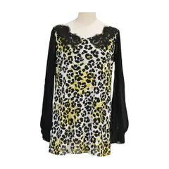ヴィヴィアンタム VIVIENNE TAM ネット カットソー トップス 長袖 サイズ 0 ブラック × マルチカラー レディース F-M4864のサムネイル