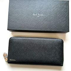 【美品】MARNI マルニ　長財布　ラウンドファスナー MARNI マルニ ラウンドファスナー長財布 ブラック×ピンク