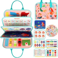 【人気商品】玩具 オモチャ 生活習慣おもちゃ 教具 動かす 靴紐結び 布絵本 ボタン 紐通し ジッパー 幼稚園の教具 五感シゲキット 赤ちゃん 幼児 お着替えの練習 0歳 1歳 指先訓練 1歳児 知育玩具 2歳 3歳 感覚ボード 女の子 男の子 ビジーバッグ