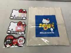 【未開封】 Happyくじ HELLO KITTY 50th～ハッピーアニバーサリー★ C賞 トートバッグ バッジ ステッカー セット ハローキティ 710