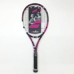【訳アリ・新品・未使用】[美品] バボラ(Babolat) 2023 BOOST AERO PINK ブーストアエロ ピンク (260g) 海外正規品 硬式テニスラケット 121253-100 ブラック×ピンク G2(4_1／4) ガット張上済