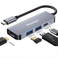 【2024高機能版】USB Cハブ 4-in-1 Type Cハブ ドッキング変換アダプター [4K HDMI / PD87W / USB 3.0 ] MacBook Pro Air/iPad Pro/Samsung Galaxy S20/note 20/ 1