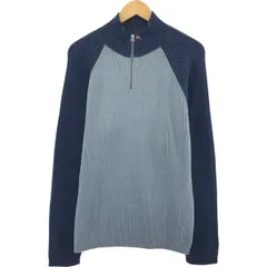 古着 90年代 ラルフローレン Ralph Lauren POLO JEANS COMPANY リブ編み コットンニットハーフジップセーター メンズXXL相当/eaa489523