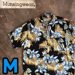 T6029 Munsingwear アロハシャツ　ボタニカル　古着