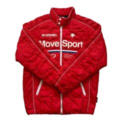DESCENTE デサント アパレル アウター ジャケット レッド ポリエステル ダウン