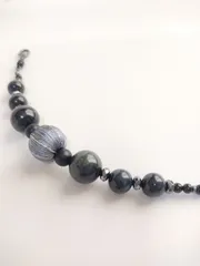 天然石 マグネット式羽織紐 #04 / 着物小物 / ネイビー