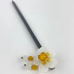 新品 一本簪 かんざし 木製 簪 髪飾り レディース シンプル 花 和装 小物 ヘアー アクセサリー