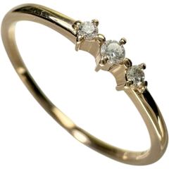 9号 【ete/エテ】ダイヤモンド 0.04ct リング・指輪 K18PGピンクゴールド 18金  1.0g レディース 【中古】【真子質店】【NN】