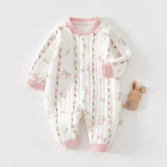 ☆ F ☆ 80cm ☆ ロンパース 長袖 ベビー コットン ベビー ロンパース 長袖 カバーオール ベビー服 パジャマ 子ども服 ルームウェア 部屋着 子供服 スナップボタン 新生児 コットン 綿 赤ちゃん 女の子 可愛い かわいい 出産お祝い