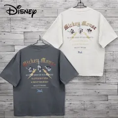 新品 メンズ ミッキー ディズニー 半袖 Tシャツ ティーシャツ 半袖Tシャツ プリント Mickey Disney キャラクター グッズ ロックT レディース オーバーサイズ ワイドシルエット オフホワイト アイボリー チャコール インクブラック