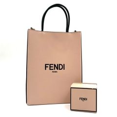 【美品】FENDI　フェンディ　パック　ショッピングバッグ　スモール　ボックス　チャーム　キーホルダー　ピンクレザー