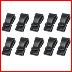 【人気商品】幅テープに適用 ベルトクリップ テープクリップ 20MM 補助バックル 黒 10個セット