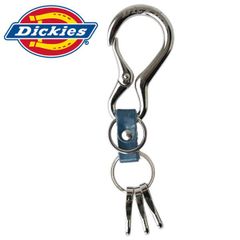 ディッキーズ キーホルダー 《08ネイビー》新品 未使用Dickies カラビナ バイク 車 合金 牛革 3連フック【H4J】【メール便4】ファッション メンズ