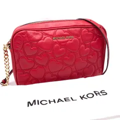 【中古】美品 MICHAEL KORS マイケル コース ロゴ ハート キルティング レザー チェーン ショルダー バッグ eH0810A