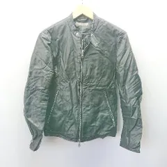 ◇ nano universe ナノユニバース ジャンク品 シンプル 長袖 ライダースジャケット サイズＭ ブラック ホワイト系 メンズ E  【1404020018448】