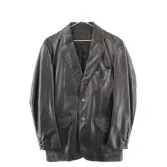 CHROME HEARTS (クロムハーツ) クロスボールボタンレザーテーラードジャケット ブラックのサムネイル