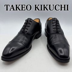 タケオ キクチ TAKEO KIKUCHI ストレートチップ 内羽根式 ブラック 02 25.5cm