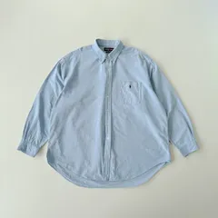 90s ラルフローレン  BIG SHIRT ボタンダウンシャツ　刺繍ロゴ　Ralph Lauren BDshirt embroidery logo XXLsize T1788 A2