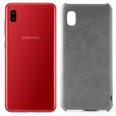 Galaxy A21 ケース Galaxy A20 SC-42A SCV49 SC-02M SCV46 ギャラクシーa21 レザー ハード ケース 【Color】 グレー