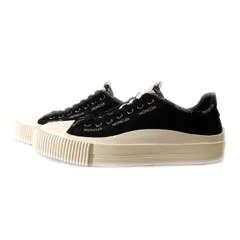 MONCLER モンクレール GLISSIERE LOW TOP SNEAKERS キャンバス ローカットスニーカー ブラック レディース Size 39 (約24cm)