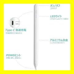 ★ipad専用　PlamPlam タッチペン 高感度 極細 LED電量表示 スタイラスペン ペンシル 磁気吸着 誤作動防止機能 細い ペン先 専用Pencil 2018年以降iPad/iPad Pro/iPad air/iPad mini対応