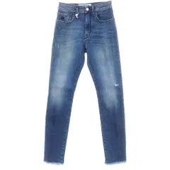 【新品アウトレット】ヤコブコーエン JACOB COHEN OLIVIA ダメージ加工 ストレッチ コットン ジーンズ デニムパンツ ダークブルー【サイズ25】【レディース】のサムネイル