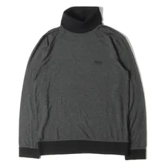 ARMANI COLLEZIONI アルマーニコレツォーニ Ｔシャツ ワンポイント フロッキー ロゴ タートルネック ストレッチ レーヨン ロングスリーブＴシャツ トップス 長袖 ロンT カットソー ダークグレー M ブランド カジュアルのサムネイル