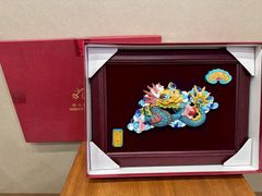 乾唐軒　台湾陶器　手工彩釉精品　祥龍戯珠（しょうりゅうぎしゅ）