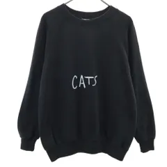 【ミュージカル CATS】キャッツ　トレーナー　白 レディース 古着 80s CATS ミュージカル グラフィック
