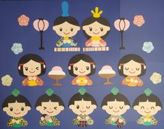 壁面飾り 壁面製作 3月 ひなまつり 三段雛 おひなさま 幼稚園 保育園