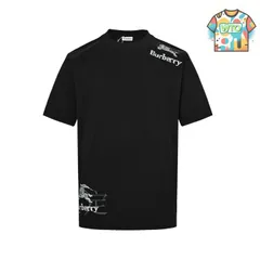 【今日WTO】Burberry 25ss 肩元・裾辺 ウォーホースプリント T シャツ-LJ18