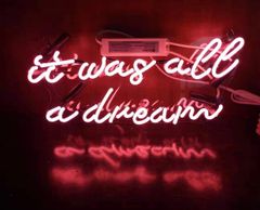 オリジナル　英字　ネオン管　看板 ピンク it was all a dream オーダーメイド　お洒落