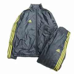 アディダス adidas CLIMA PROOF ウィンドブレーカー 上下 2点セット ジャージ ジップアップ ブルゾン サイドライン トラック パンツ スポーツ 裏フリース バックロゴ JD1021 S/M 黒 ブラック ゴールド メンズ
