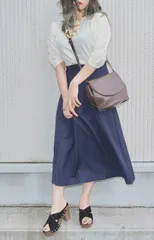Indigo Pleats Long Skirtのサムネイル
