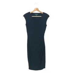 良好 RALPH LAUREN ローレンラルフローレン カシュクール風 ワンピース サイズ:0  ブラック   シャーリング ドレス パーティー　240001154201