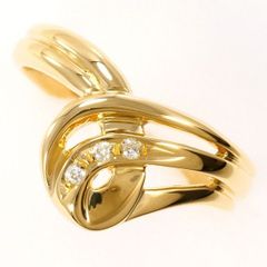 K18YG　リング　ring　指輪　11.5号　ダイヤ　0.03　総重量約3.2g