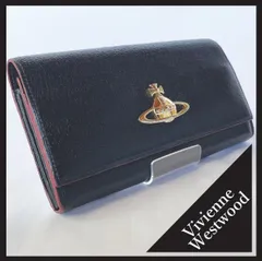 ✱Vivienne Westwood（ヴィヴィアンウエストウッド）✱ 長財布 ブラック 黒 レザー 本革 オーブ ゴールド金具 ロングウォレット フラップ 二つ折り レディース メンズ ユニ洒落 高級感 ギフト プレゼント 極美品