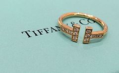 ★2047 綺麗！ Tiffany＆Co. ティファニー Tワイヤー 750 ダイヤモンド リング K18YG 7号 2.3g
