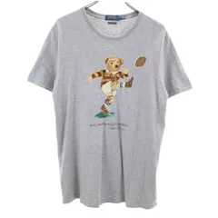 POLO RALPH LAUREN ポロラルフローレン 半袖 カスタムフィット Tシャツ M グレー メンズ 古着