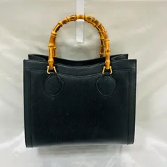 A【ヴィンテージ】GUCCI グッチ オールドグッチ バンブー ハンドバッグ レザー 黒 ブラック 002 0260 2615