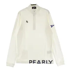 サイズ：1 PEARLY GATES パーリーゲイツ 2023年モデル ハーフジップ長袖Tシャツ 刺繍  ホワイト系 [240101426341] ゴルフウェア レディース ストスト