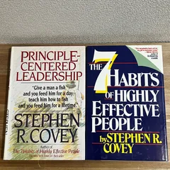 【古本】THE BEST OF STEPHEN COVEY , THE 7 HABITS OF HIGHLY EFFECTIVE PEOPLE、PRINCIPLE-CENTERED LEADERSHIP　２冊セット