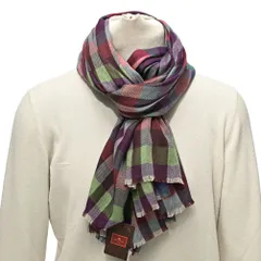 ETRO エトロ / ストール マフラー 秋冬 レディース 男女兼用 カシミヤ シルク チェック マルチカラー 407016のサムネイル