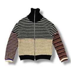 Andersson Bell CLIFDEN PATCHWORK ZIP-UP SWEATER クリフデン パッチワーク ジップアップ セーター ニット アンダーソンベル arb784m_MULTI マルチカラー M 98552A3