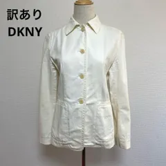訳あり DKNY ディーケーエヌワイ アイボリー ボタン付き ジャケット 4